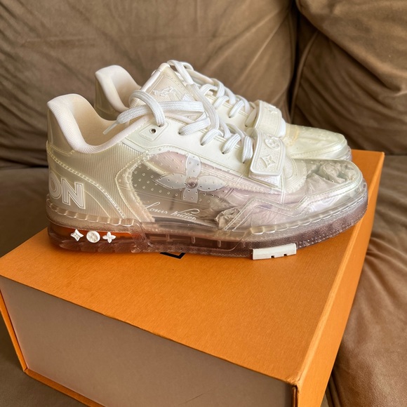 Louis Vuitton Transparent LV Trainer Sneaker men 6.5 dust bag like new wore 1x - Picture 4 of 12